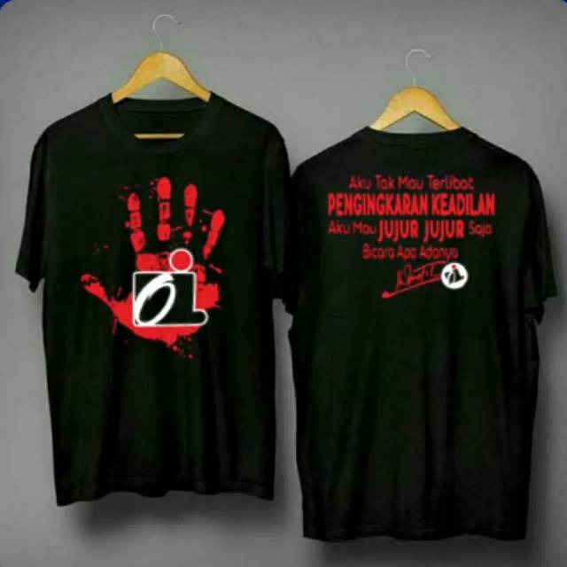 Fourfashion Kaos Pria Kaos Distro IWAN FALS JUJUR Black FN185