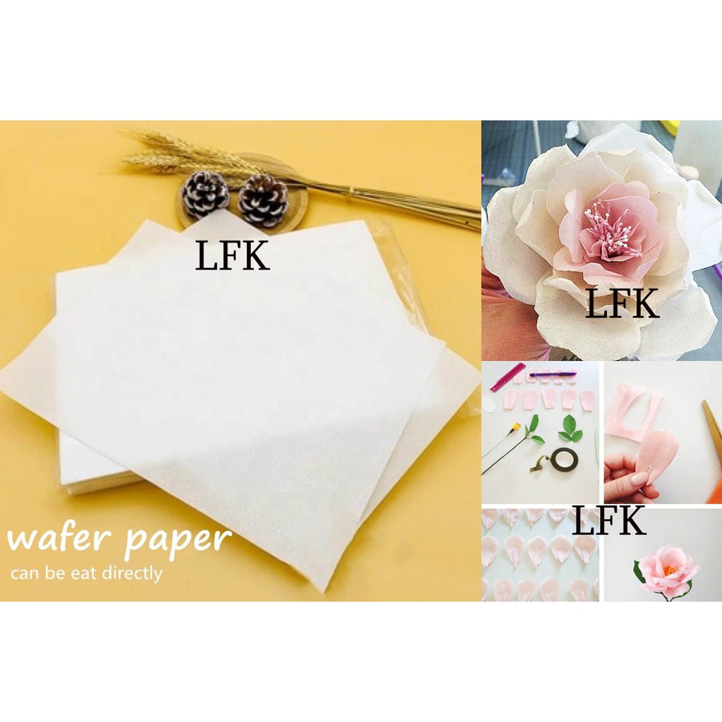 IMPORT EDIBLE WAFER PAPER KERTAS HIAS KUE DEKORASI ART BISA MAKAN PENGHIAS CAKE ICING PIPING LUKIS C