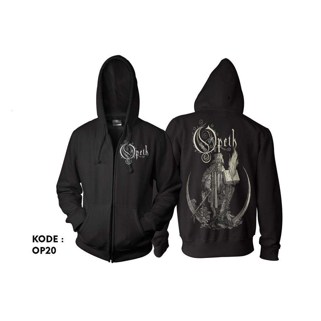 JAKET OPETH BAND LOGO STYLE JAKET HOODIE ZIPPER OP20