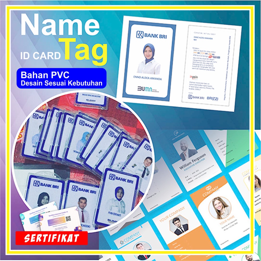

NAME TAG/ID CARD CUSTOM BAHAN PPC TEBAL