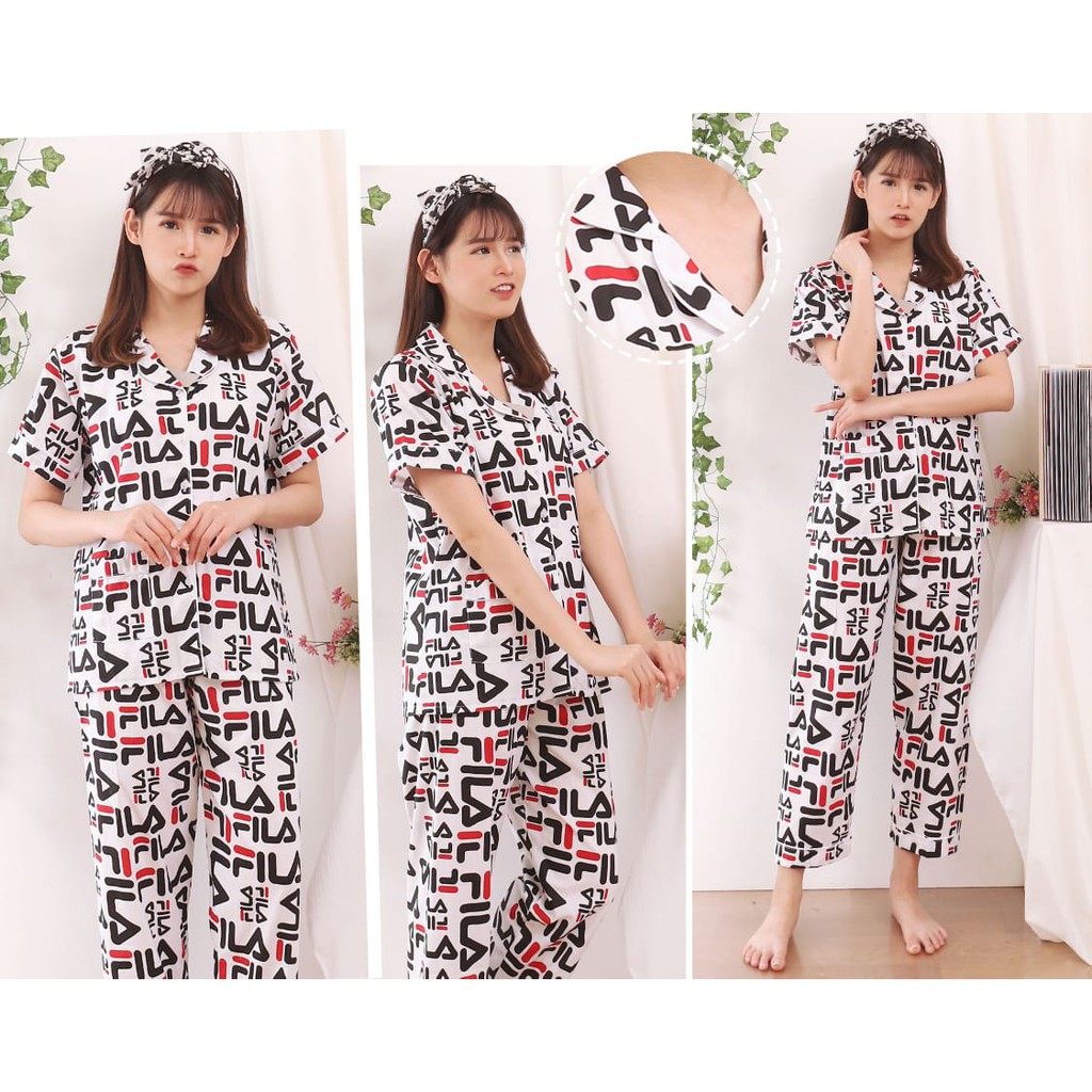 Setelan Piyama Premium Baju Tidur Motif SLEEP WEAR Pijamas Termurah!!