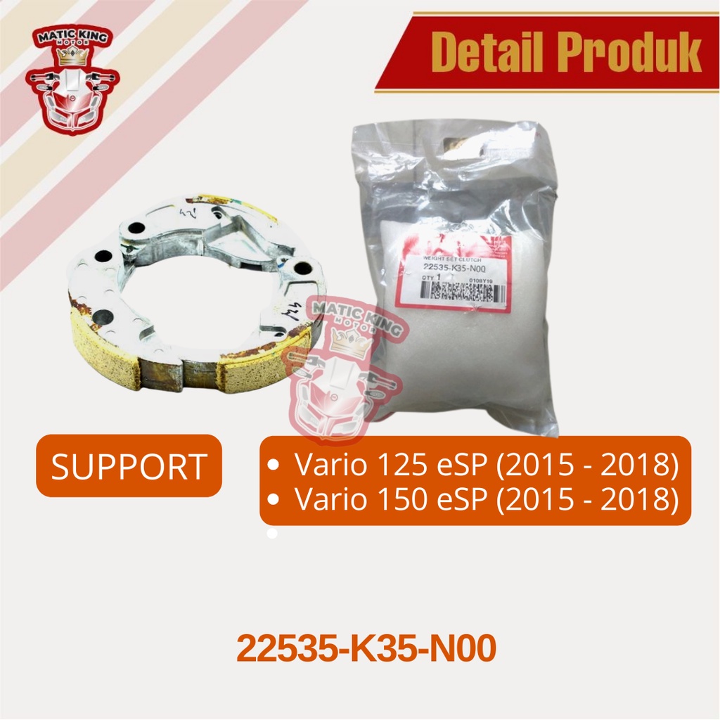 Kampas ganda kopling Vario PCX 125 150 160 asli AHM 22535-K35-901-N00