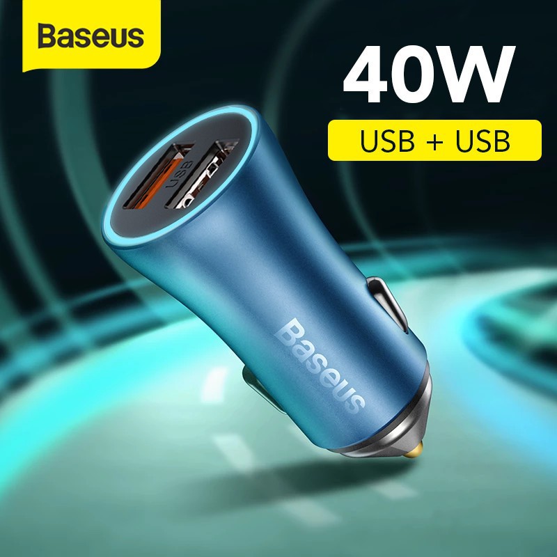 CAR CHARGER BASEUS CHARGER MOBIL QUICK CHARGE USB TYPE C 40W