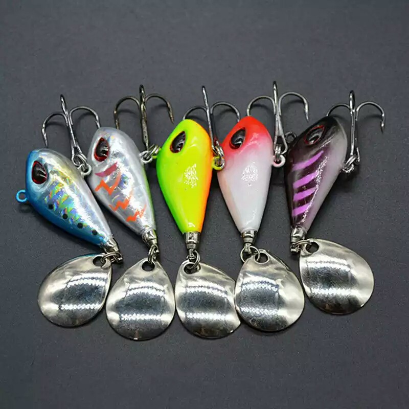Metal mini VIB 6gr with spoon fishing lure fishing tackle spinner umpan pancing