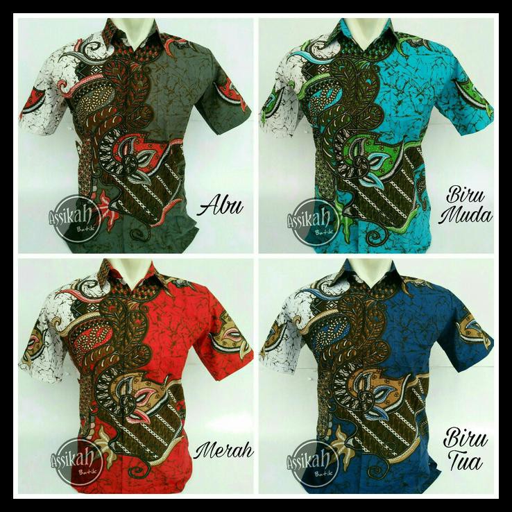 (New Product) Model Baju Kemeja Batik Modern Pria / Baju Lebaran Murah Saloka