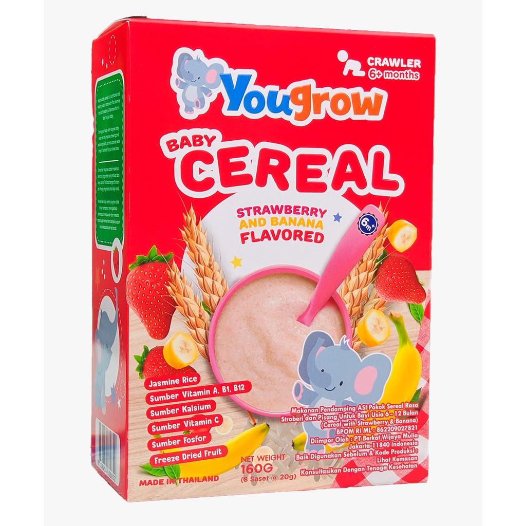 Yougrow Baby Cereal 105 g / bubur bayi yummy bites / mpasi bayi organik bb booster penambah berat bayi