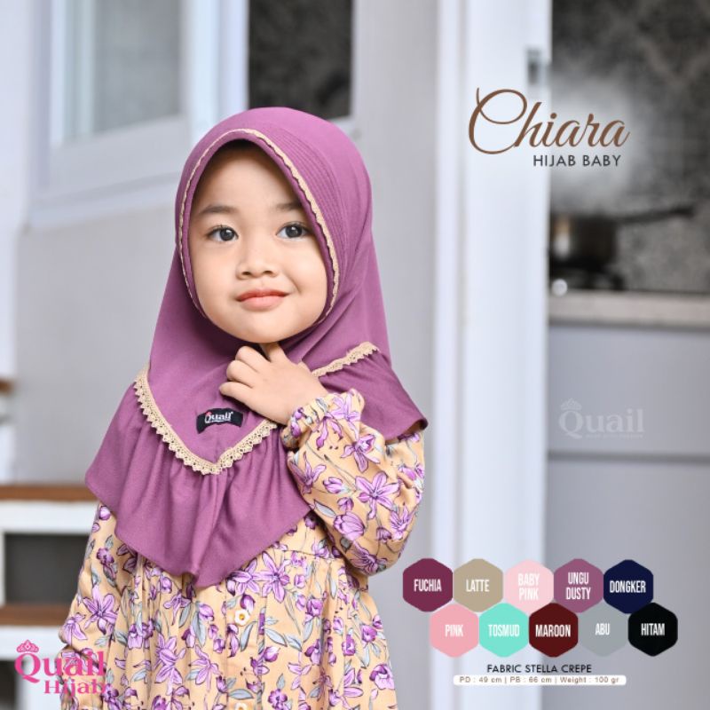 CHIARA QUAIL HIJAB JILBAB ANAK JILBAB SEKOLAH HIJAB KIDS