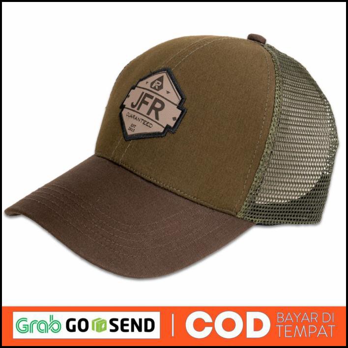 Terlaris Topi Pria Baseball Jaring Topi Cowok Original Jfr Bahan Canvas Twill - Army Jcap05