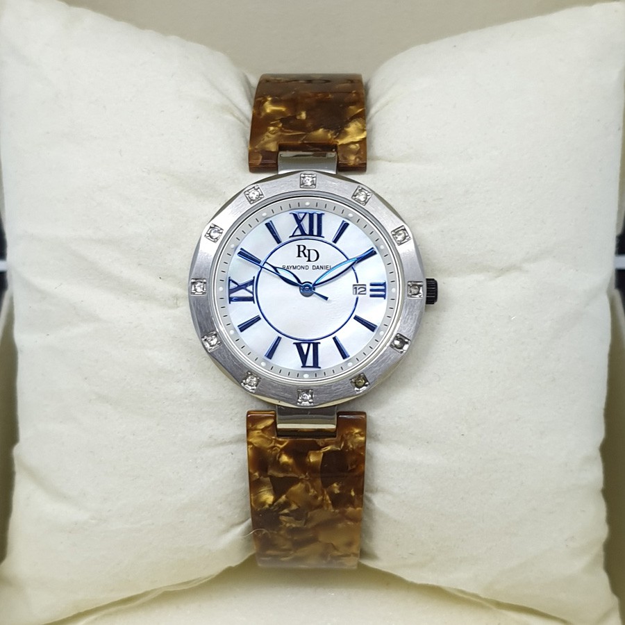 Raymond Daniel RD206 Silver Akr.Putih, Jam Tangan Wanita, Original