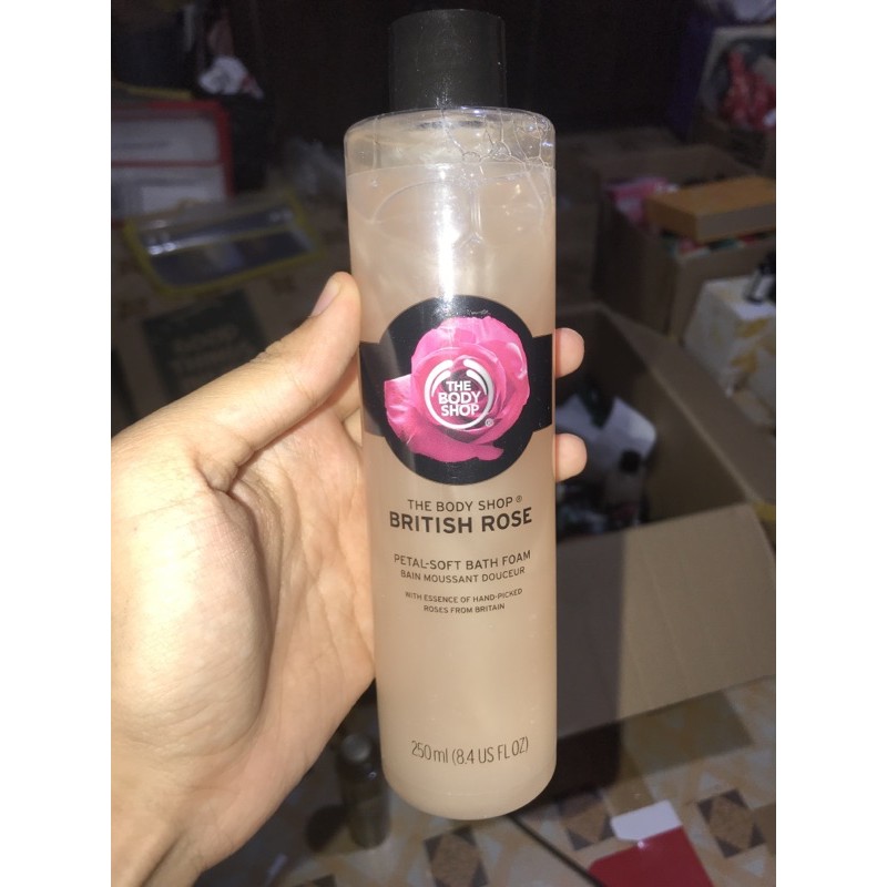 British Rose Petal Soft Bath Foam the body shop 250ml