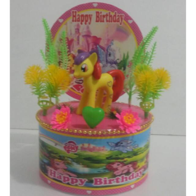 Hiasan kue kudapony / hiasan kue tingkat dumy / hiasan kue lltlepony / hiasan kue kuda pony