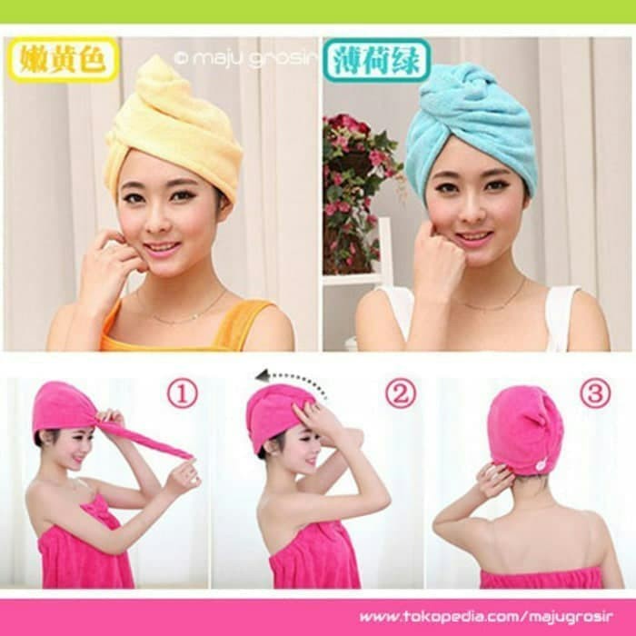 HANDUK MANDI KEPALA KERAMAS CREAMBATH - MAGIC TOWEL MICROFIBER HEAD