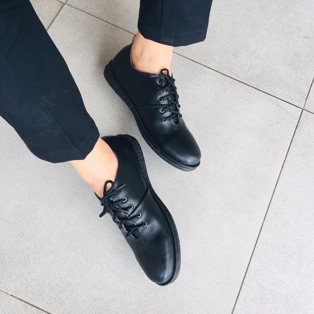 Sepatu Pantofel Pria Pantofel Hitam Pria Sepatu Pantopel Fantofel Kulit Kerja Formal PDH Pria J-TK21-6