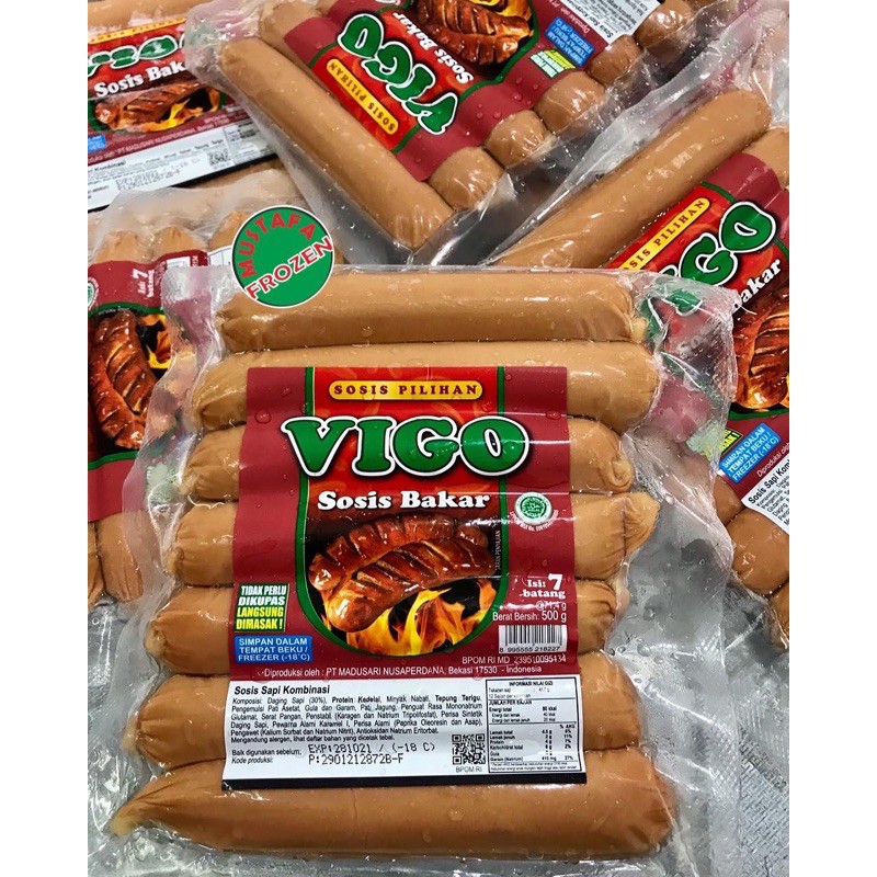 

Vigo Sosis Jumbo Bakar Sapi (500gr/ 8 pcs)