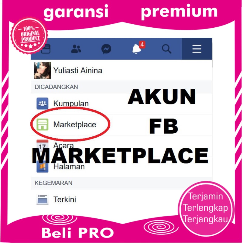 PRO Akun Fb Marketplace Best Seller.