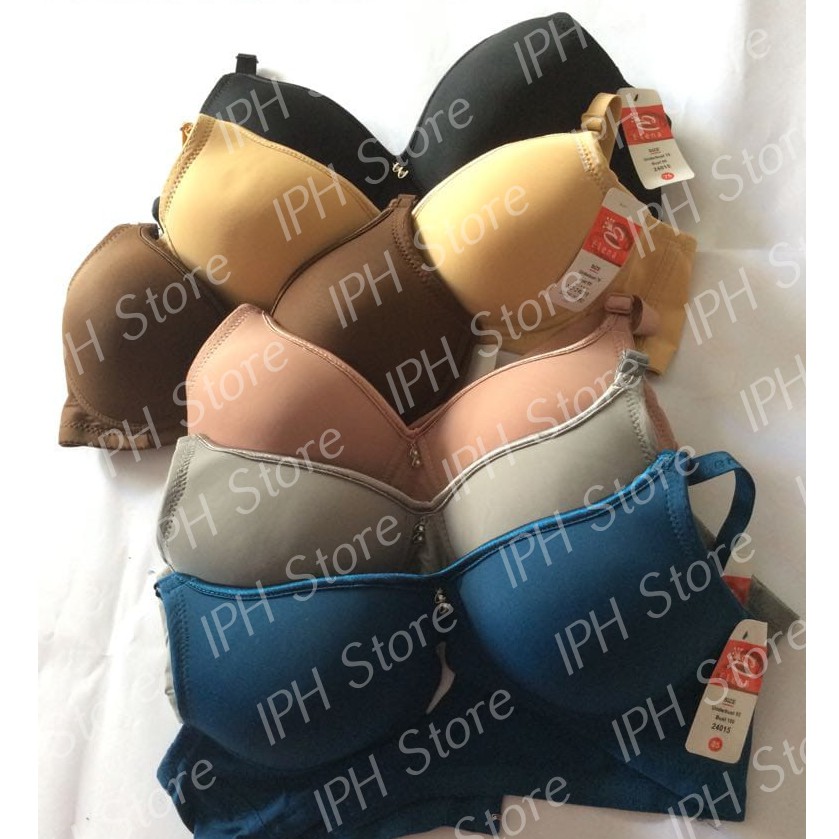 Bra / BH Wanita Elena 24015B (Busa Tipis, Tanpa Kawat, Bisa Lepas Tali, Kait 2, Cup B)