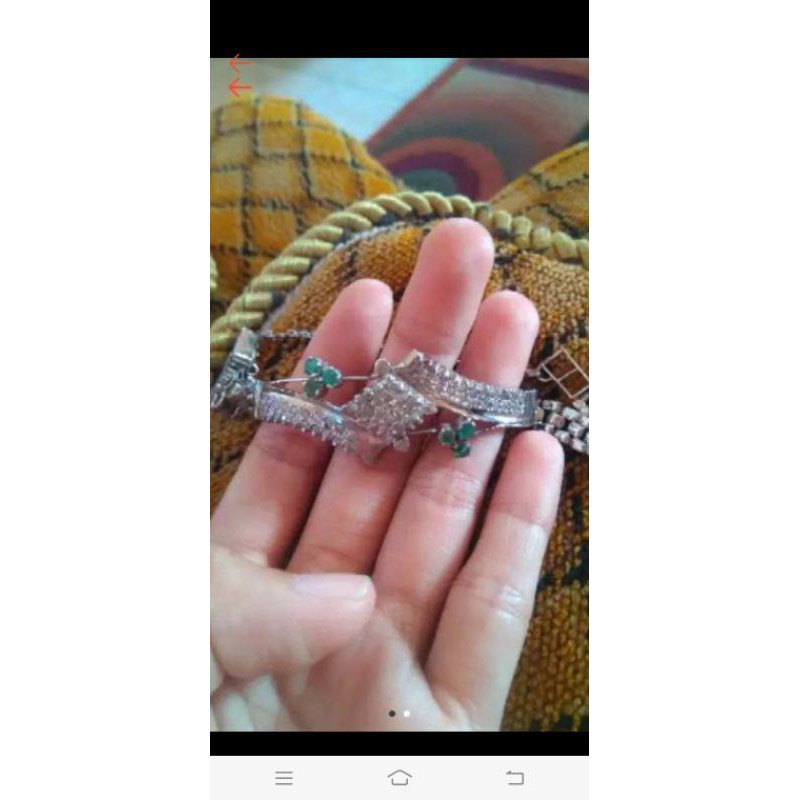 gelang perak berlian