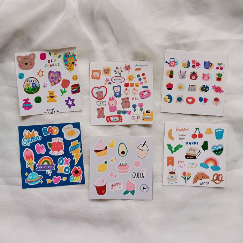 

Sticker Deco Sheet pt.2 | stiker lucu untuk dekorasi bujo polaroid / photocard