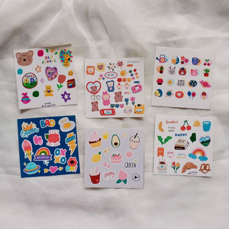 Jual Sticker Deco Sheet Pt 2 Stiker Lucu Untuk Dekorasi Bujo Polaroid