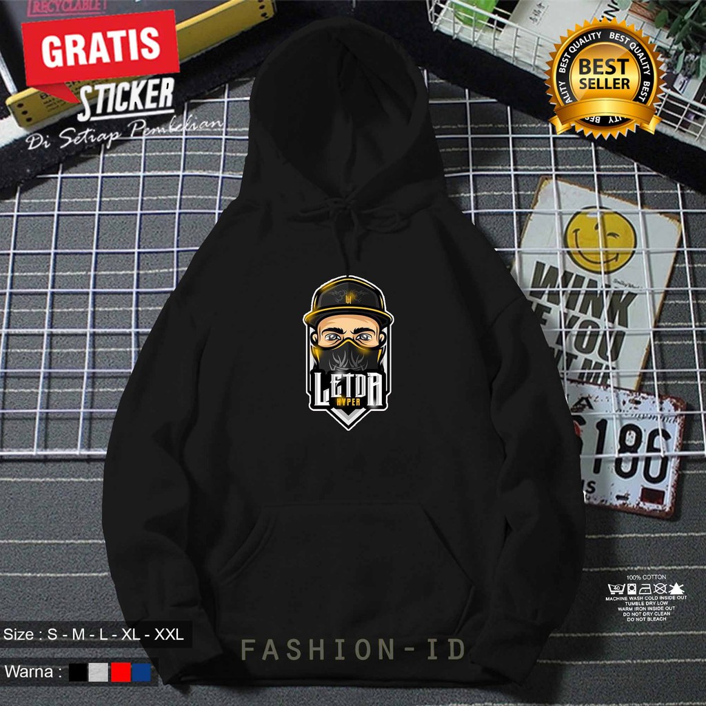 Jaket Sweater Hoodie LETDA HYPER FF FREE FIRE Keren Pria Dan Wanita Distro DIAMOND STORE