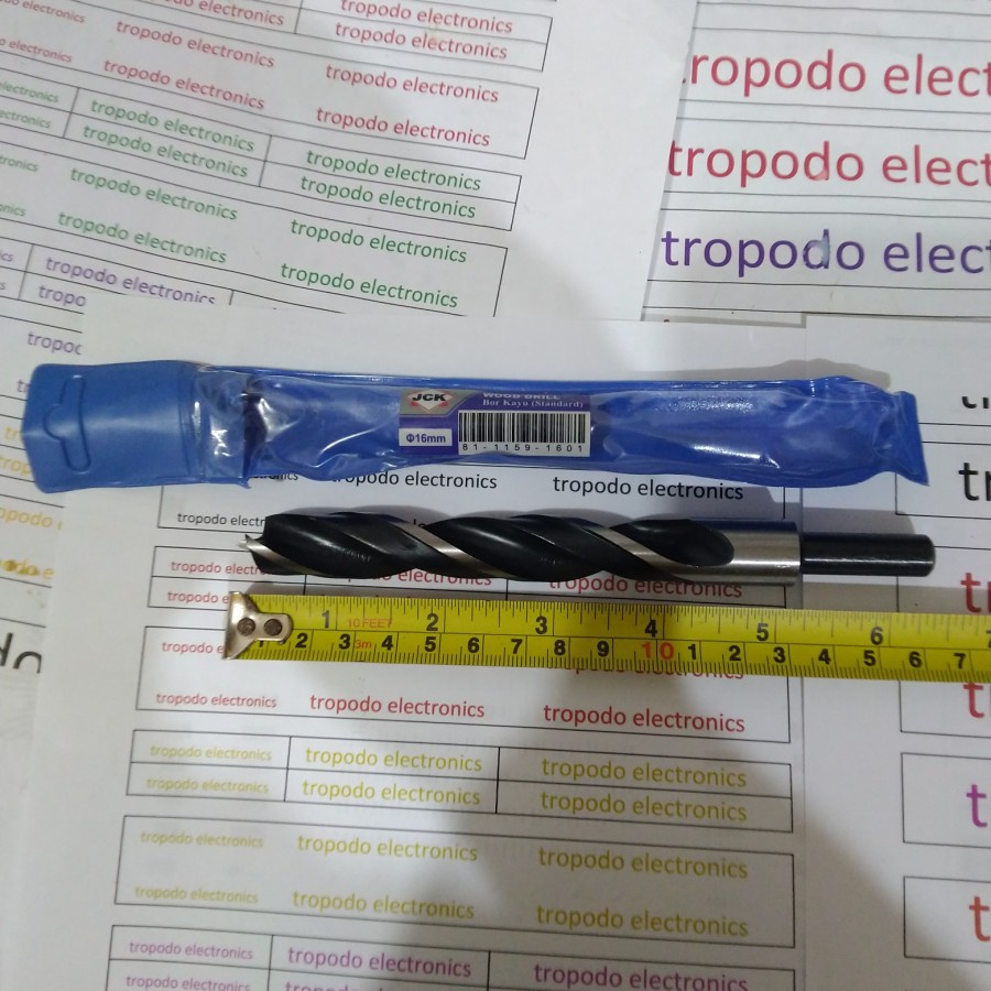 Mata bor kayu ukuran 16mm panjang 160mm merk JCK