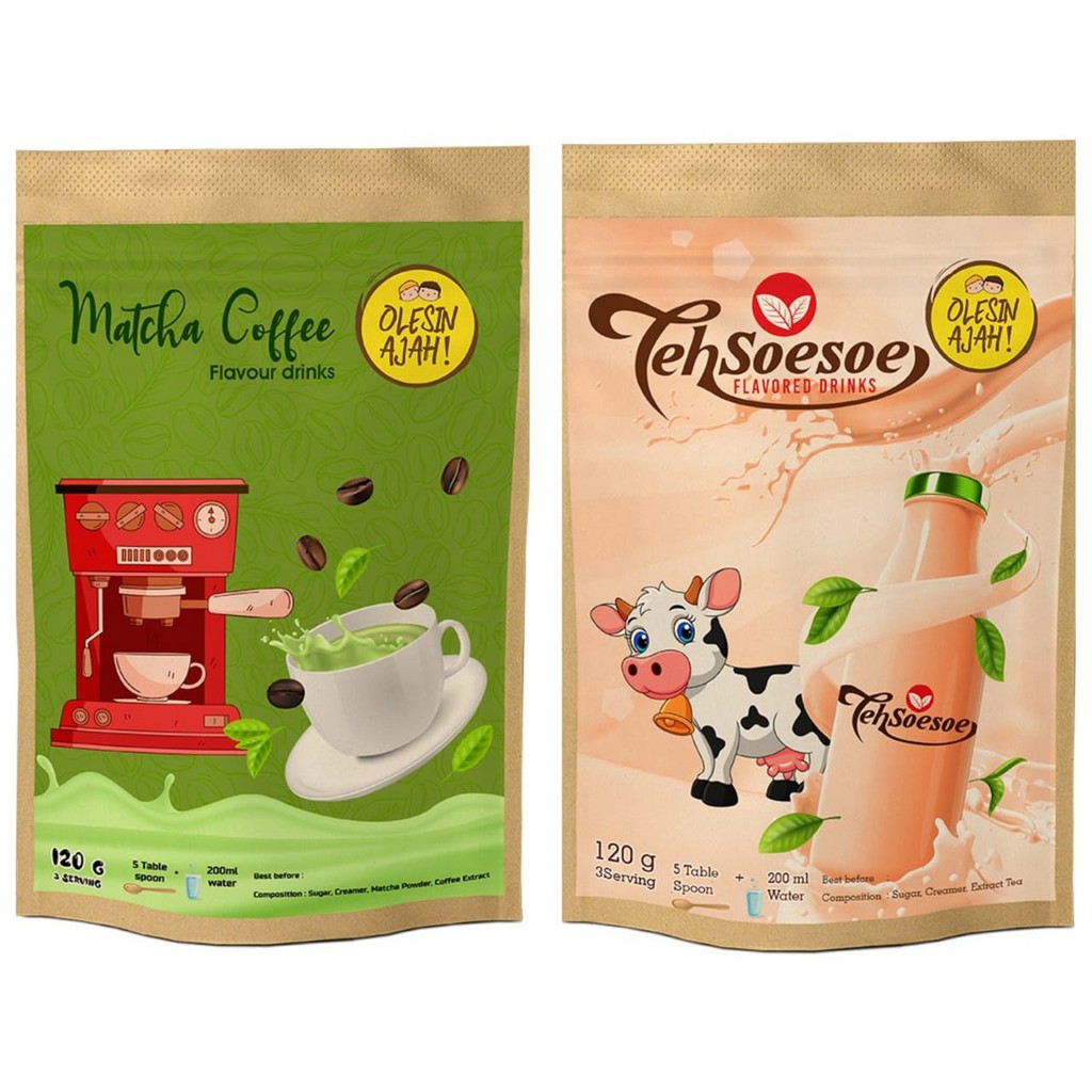 

Promo Matcha Coffe Flavoured Drink + Teh Soesoe Flavoured Drink 120