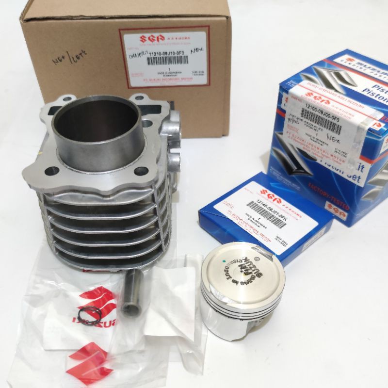 Blok Seher Piston Kit Komplit Suzuki Nex Original SGP 11210-09J10-0F0/12100-09J00-0F0