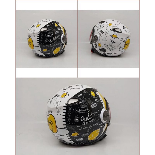 Helm Kyt Elsico Solid & Motif-guetama putih