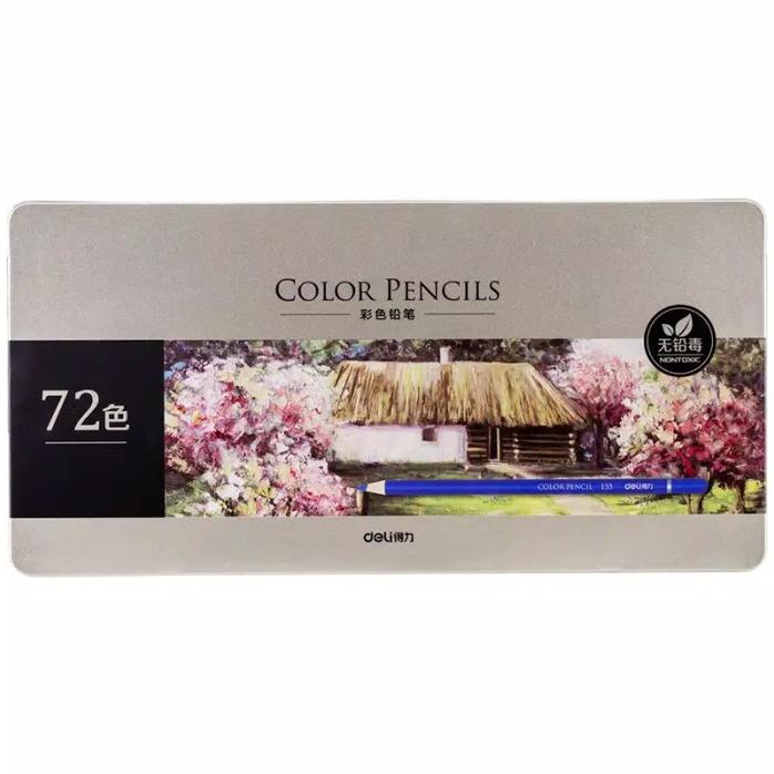 

Deli High-grade Oil Pencil Color Pensil Warna Minyak 72 Warna 6567