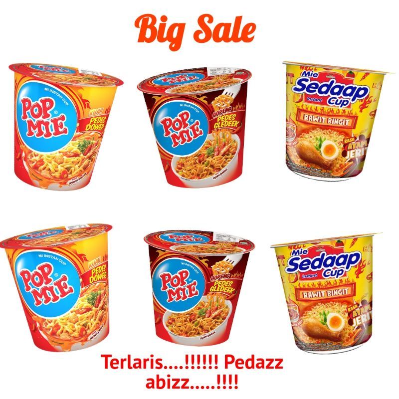 

{Baru} Pop mie All Varian - 75 gr.(Anda Belanja Anda Beramal)