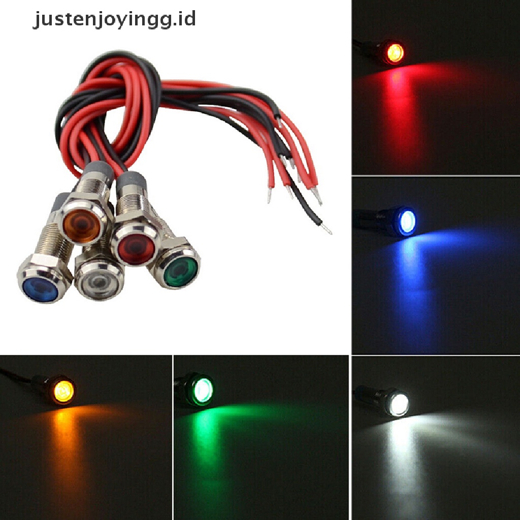 5pcs Lampu Indikator LED 12V-24V 6mm Untuk Dashboard Mobil / Perahu