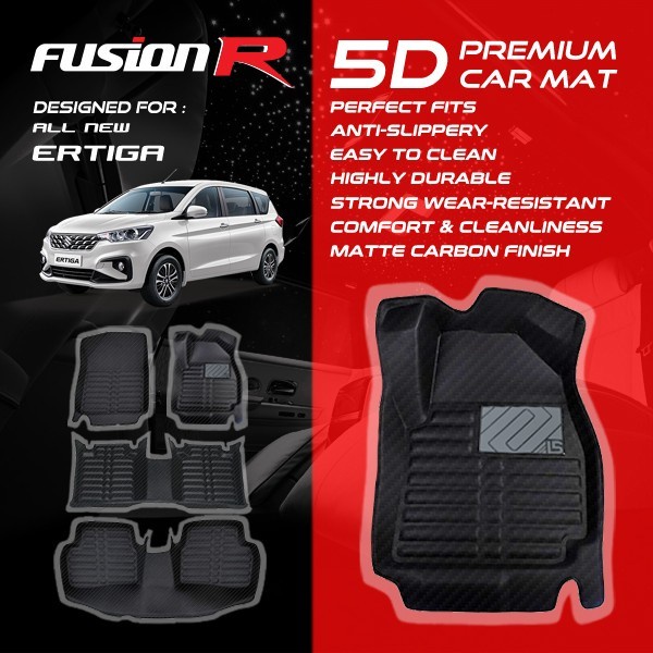 Fusion R Karpet Mobil 5D ALL NEW ERTIGA Luxury Car Carpet Carbon PNP