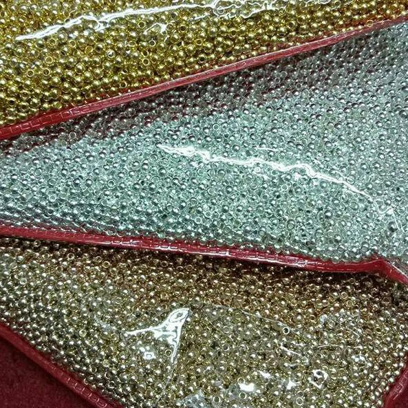 

z68♛ 1/2 ons atau 50 gram mutiara 3mm NON jepang seri warna metalik