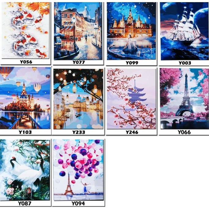 

PERALATAN MELUKIS METH 50X40CM PAINT BY NUMBER PAINTING BY NUMBERS DIY LUKISAN ACRILY ALAT LUKIS