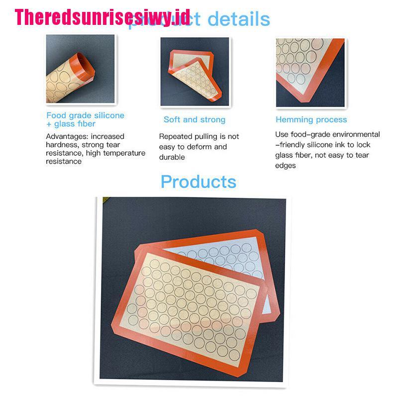 %Home &amp; living%%Nonstick Silicone Mat Baking Oven Pastry Liner Macaron Cake Sheet Kitchen