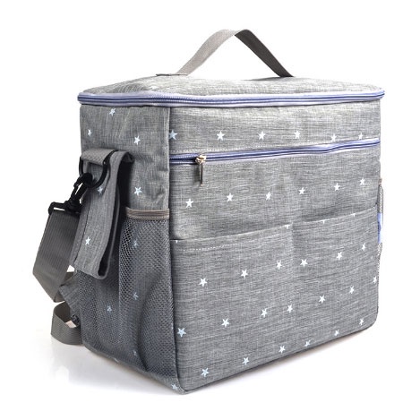 Tas Ransel Ibu Botol Susu Bayi Diapers Mummy Stroller Bag - A28160 - Gray