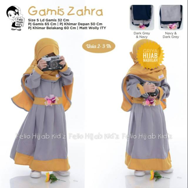 Gamis Anak Gamis Zahra Ori Felio Hijab Kids