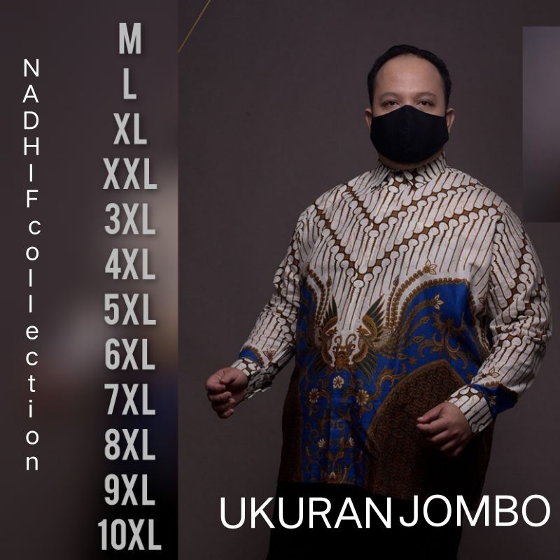 BATIK JUMBO | KEMEJA BATIK PRIA BIG SIZE LENGAN PANJANG || SIZE M L XL XXL XXXL XXXXL XXXXXL