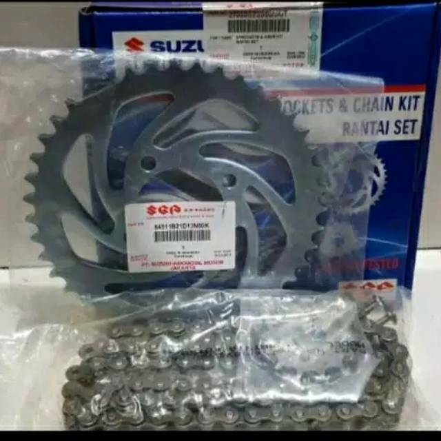 gear set satria fu 150 karbu 2014-2015-2016 SGP gear set rantai suzuki satria fu new karbu