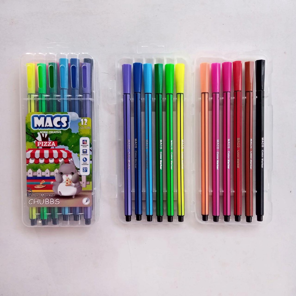 

SPIDOL WARNA MACS / COLOR MARKER 12 WARNA