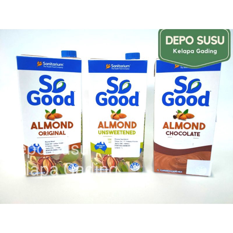 Sanitarium So Good Almond Milk Original / Unsweet | Susu Almon Oat Unsweetened Sehat UHT Premium Enak Lezat Barista