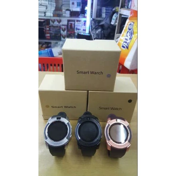 Dz11 Smartwatch Jam Tangan Hp For Android Ios Watch V8 Ori Gold Coklat Paling Murah