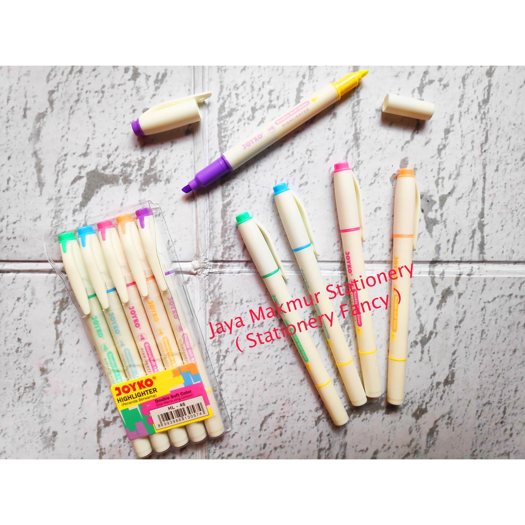 Highlighter Joyko HL-46 set 5 warna (double twin color)