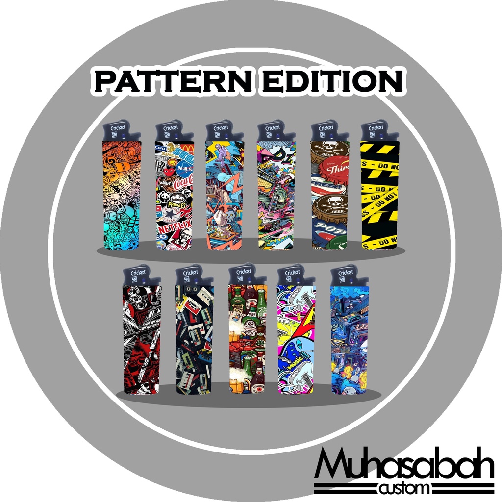 Edisi Pattern Korek Api Cricket Custom Gambar Unik Murah