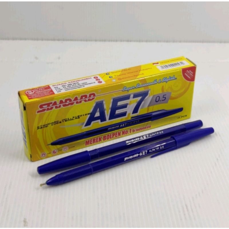

PULPEN STANDAR - BALLPEN STANDARD AE-7 - AE7 BIRU