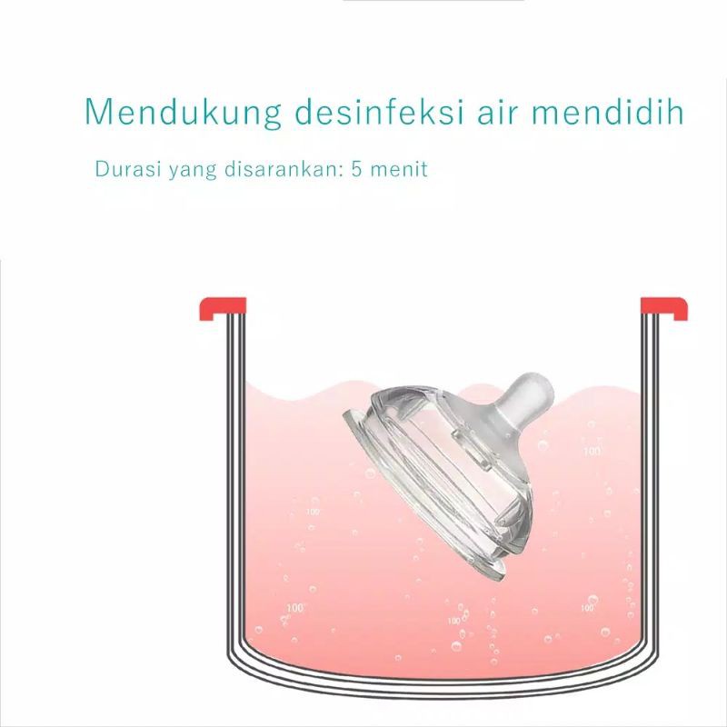 Sparepart Dot+sedotan Silikon (tanpa botol) untuk Botol Susu PIKO BELLO premium