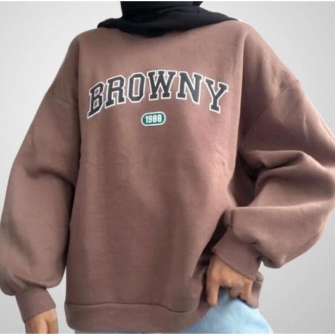 Sweater Pria Wanita Oversize/Sweater Wanita Korea Browny M-Xxl - Maroon, M Murah