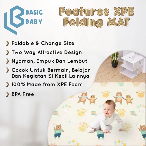 BASIC BABY XPE FOLDING PLAYMAT MAINAN BAYI/ MATRAS/KARPET BERMAIN ANAK / karpet lipat / mugu / mooimom / karpet anak