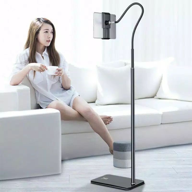 Lazypod Lantai Phone Tablet Holder Lazy Pod Mobile Floor Stand - Landing Lazy Bracket (Tinggi 1,4 M)