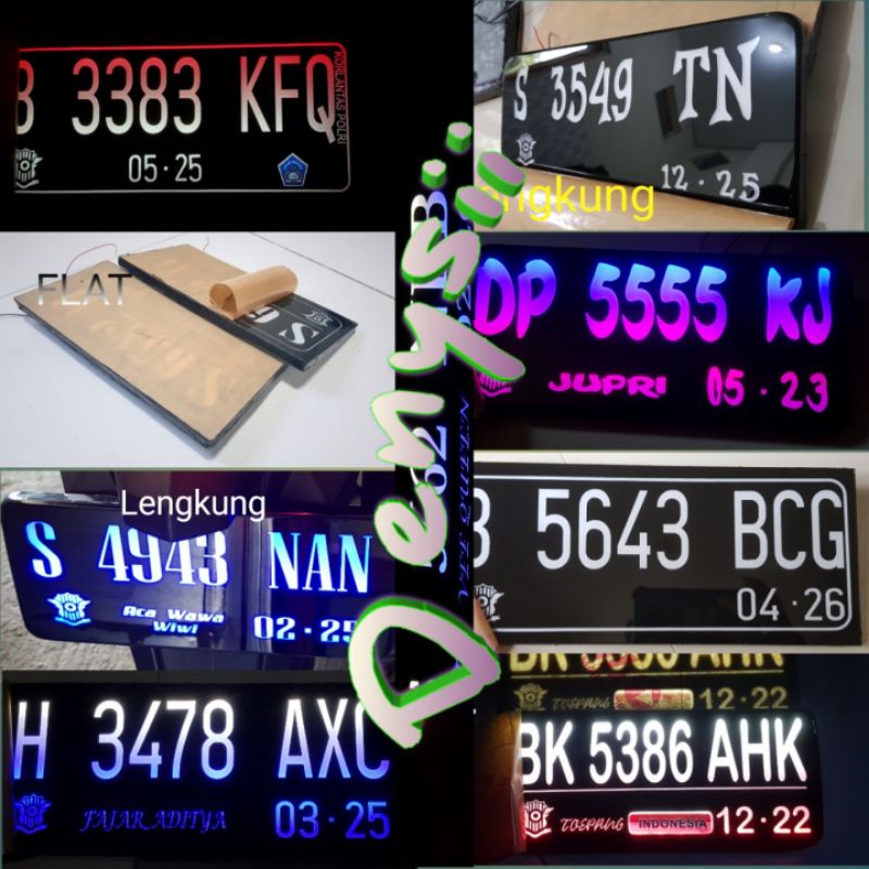 Plat nomor motor akrilik / licensi plat acrylic  / plat nomor akrilik / plat variasi motor nyala fok